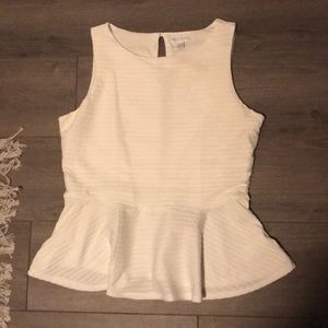 Bisou bisou peplum shirt